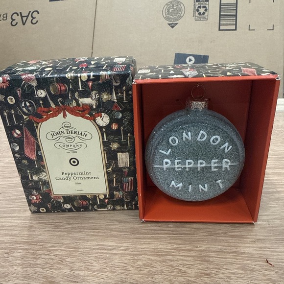 Target Other - John Derian For Target London Peppermint Candy Glass Ornament LTD ED BRAND NEW.